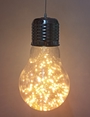 Đèn thả thủy tinh đơn TH251A, đèn led dây thần kinh hình bóng đèn trắng trong, tích hợp led ánh sáng vàng, KT(mm): 220x350